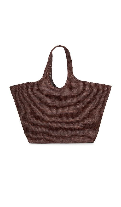 Lili Tote Raphia Bag in Brown - ANINE BING - Modalova