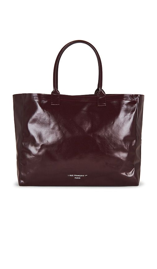Leo Coated Canvas Tote Bag in Burgundy - ANINE BING - Modalova