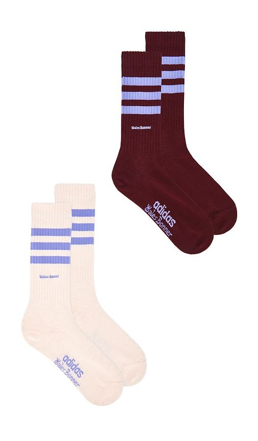 S Sock in Wine,Cream. - size S (also in XL/1X) - adidas by Wales Bonner - Modalova