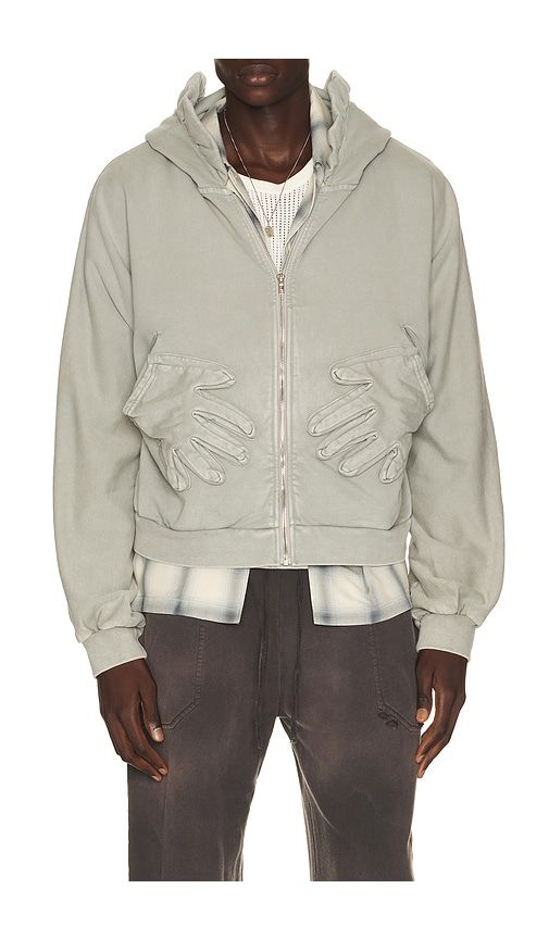 Glove Zip Up Hoodie in Grey. - size L (also in M, S, XL/1X) - Advisry - Modalova