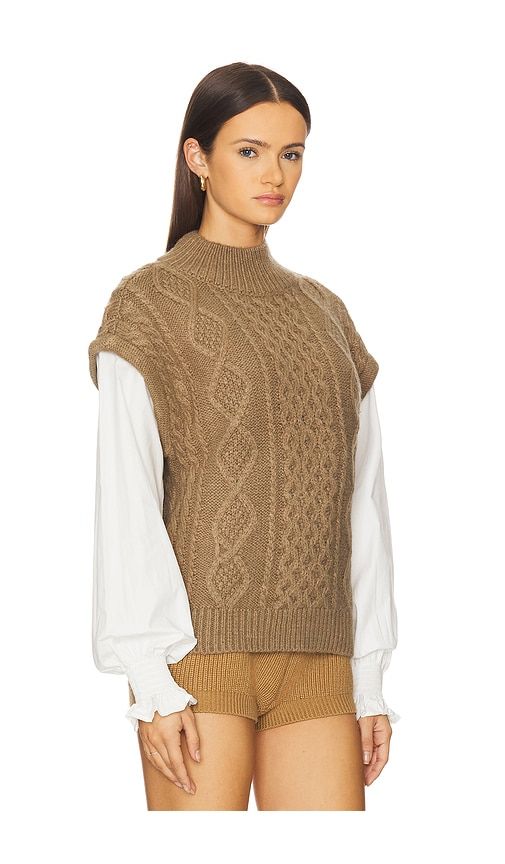 Angeline Mixed Media Sweater in Brown. - size M (also in L, XL) - ASTR the Label - Modalova