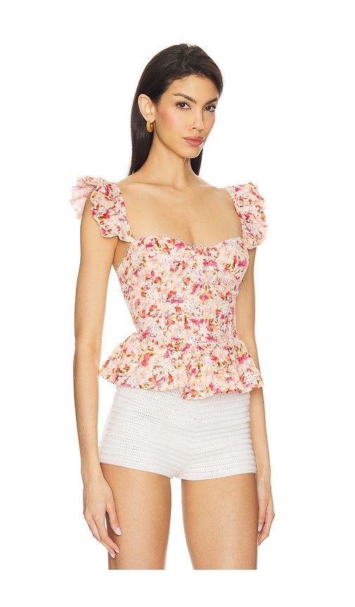 Baylin Top in Ivory,Pink. - size L (also in M) - ASTR the Label - Modalova