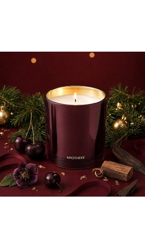 Bitter Cherry Classic Candle in Burgundy - APOTHEKE - Modalova