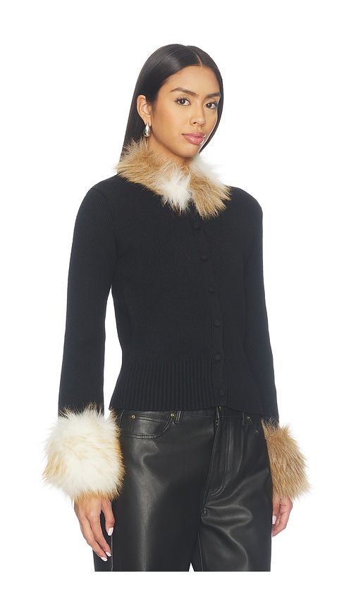 Rosa Cardigan in & Beige in Black. - size L (also in M, S, XS) - Apparis - Modalova