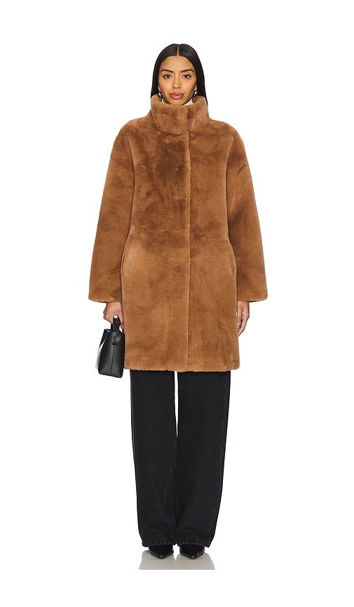 Blair Mid Length Coat in Brown. - size L (also in XL) - Apparis - Modalova