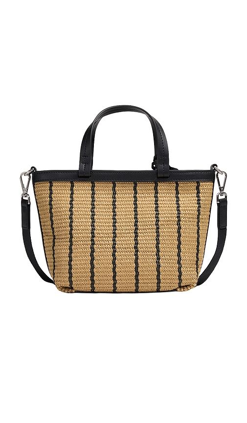 Mini Riviera Straw Tote in Tan - Away - Modalova