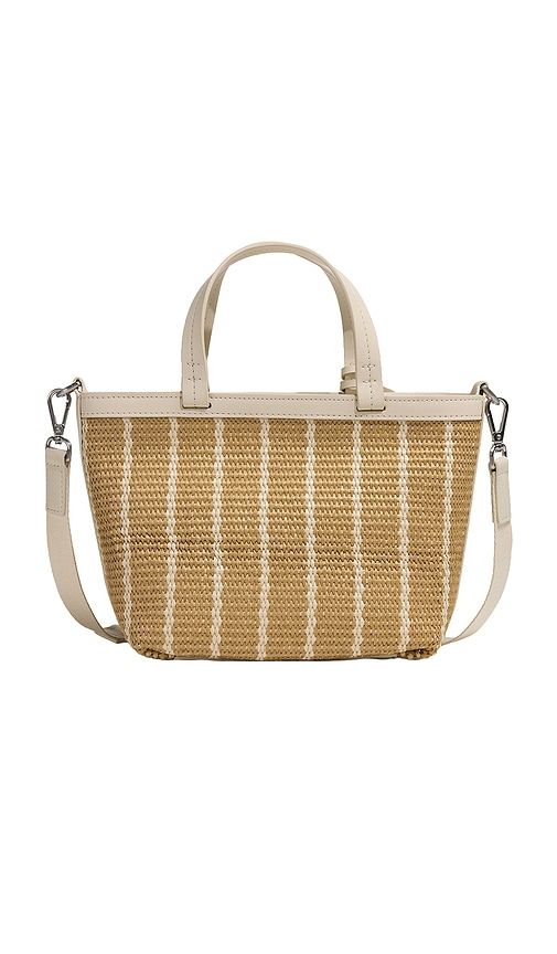 Mini Riviera Straw Tote in Tan - Away - Modalova