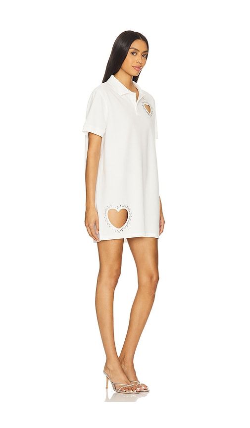 Crystal Heart Cutout Polo Dress in . - size M (also in S) - AREA - Modalova