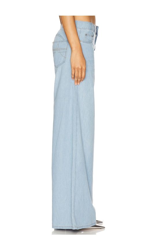 Crystal Rosette Wide Leg Jeans in Blue. - size 26 (also in 27) - AREA - Modalova