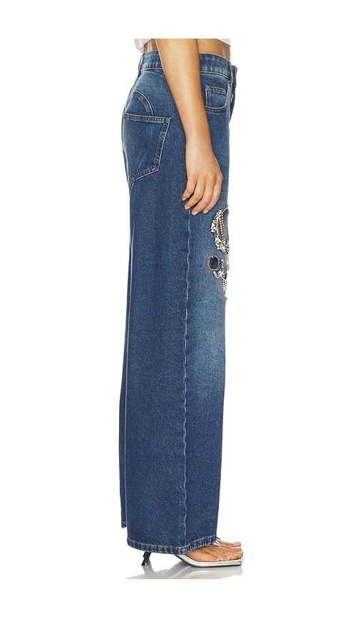 Crystal Chain Cutout Relaxed Leg in . Size 25. Also in 26, 27 - AREA - Modalova