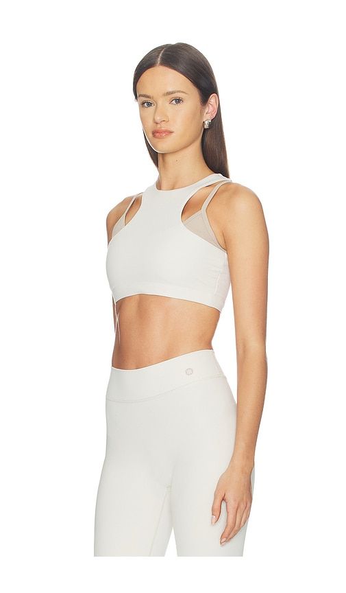 Layered Sport Crop Top in White. - size S (also in XS) - Astoria - Modalova