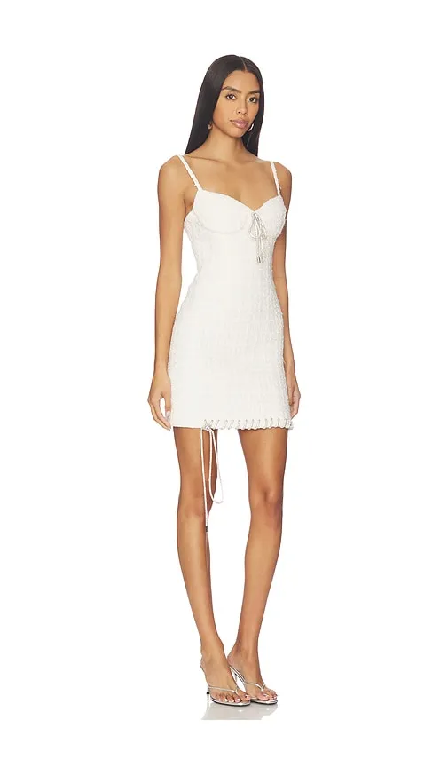 Tweed Lady Mini Dress in Cream. - size M (also in S, XS) - AREA - Modalova