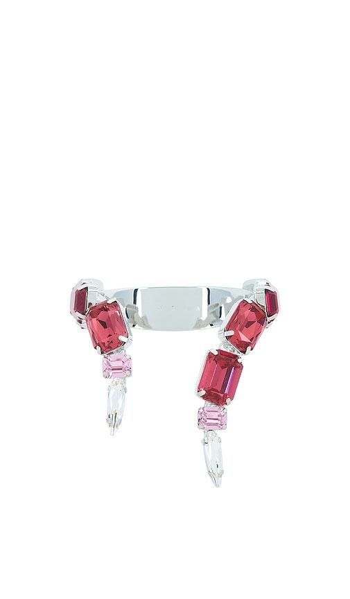 Ombre Crystal Wrap Cuff Bracelet in Pink - AREA - Modalova