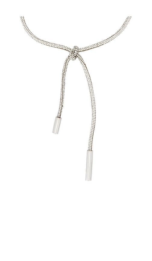 Crystal Knot Necklace in Metallic - AREA - Modalova