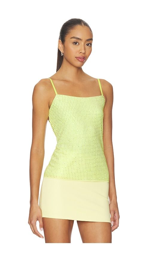 Crystal Hotfix Cami Top in Yellow. - size L (also in M, S, XS) - AREA - Modalova
