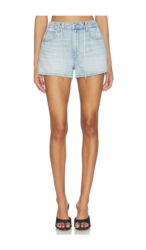Marathon Short With Crystal Drawcord in Denim-Light. - size 24 (also in 25, 26, 27, 28) - Alexander Wang - Modalova