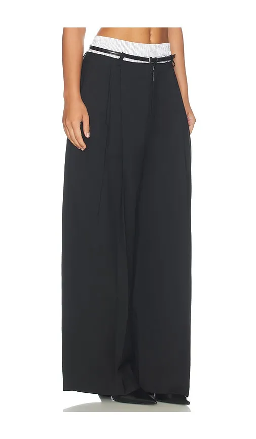 Mid-Rise Belted Tailored Pant With Pre-styled Boxer in & White. - size 2 (also in 4) - Alexander Wang - Modalova