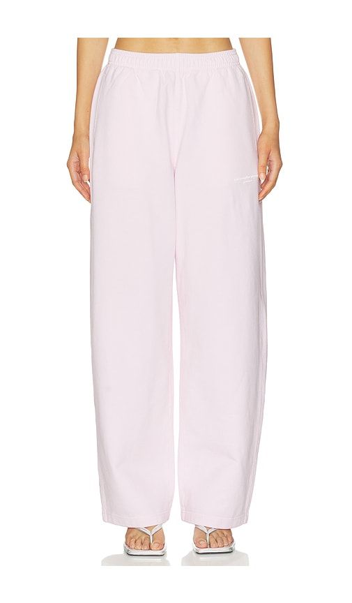 Mid-Rise Relaxed Sweatpant with Logo Print in Pink. - size L (also in M, S, XS) - Alexander Wang - Modalova