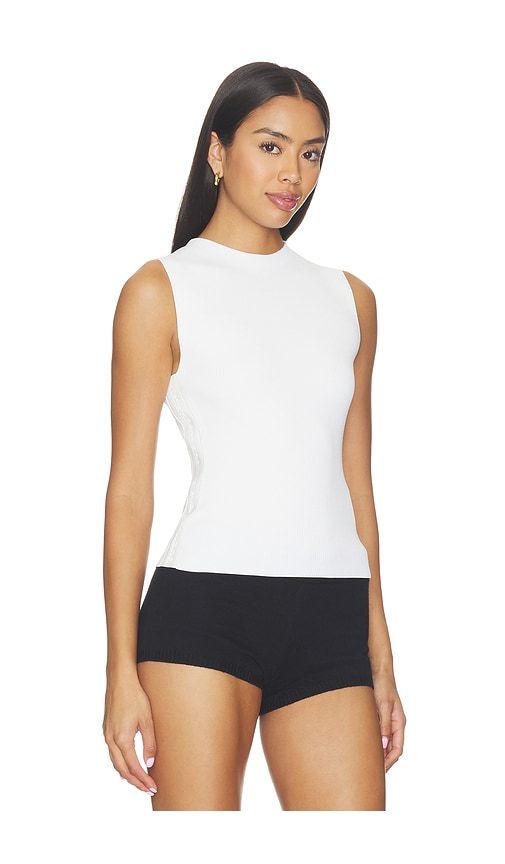 Tank With Logo Track Stripe in White. - size L (also in M, S, XS) - Alexander Wang - Modalova