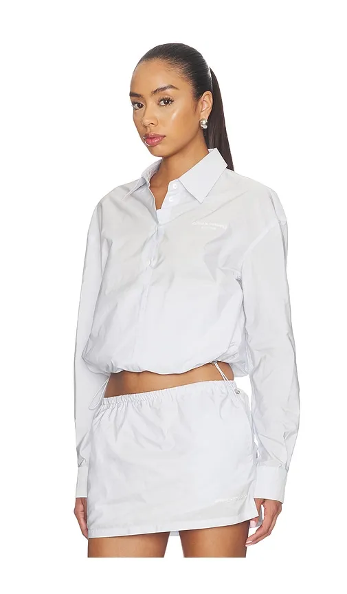 Cropped Shirt With Bungee Hem in . - size L (also in M) - Alexander Wang - Modalova