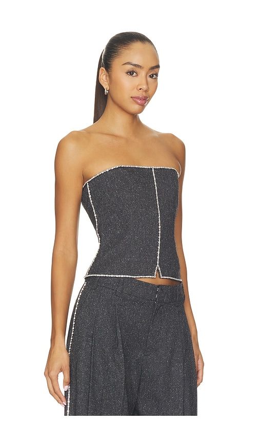 Strapless Bustier Top With Embellished Chain in . - size 0 (also in 2, 4, 6) - Alexander Wang - Modalova