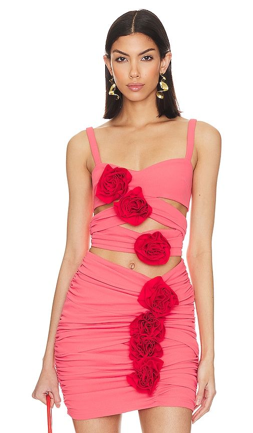 The DÃ©jÃº Vu Crop Top in Pink. - size S (also in XS) - Atoir - Modalova