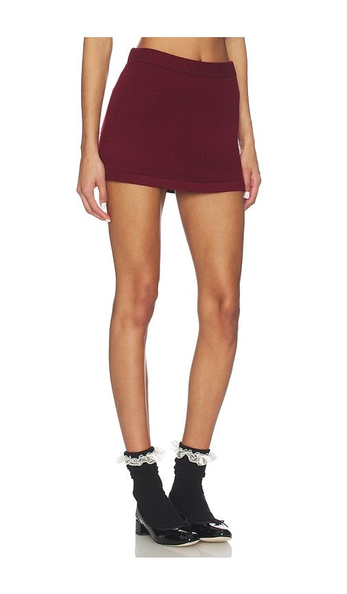Elle Knit Skirt in Red. - size L (also in M, S) - Amelie Teje - Modalova