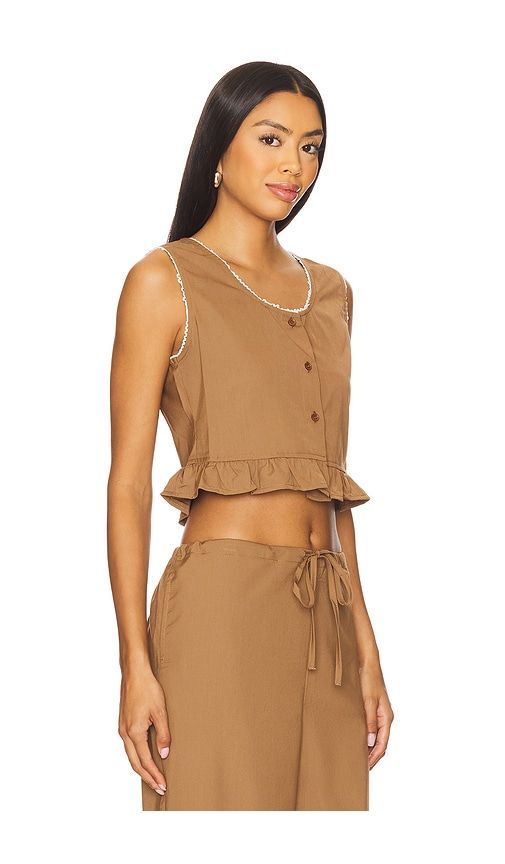Costera Top in Tan. - size L (also in M, XS) - Amelie Teje - Modalova