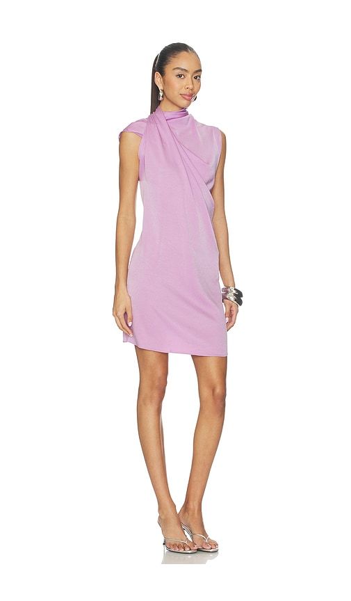 Draped Neckline Sleeveless Dress in Purple. - size 34/0 (also in 36/2, 38/4, 40/6) - Atlein - Modalova