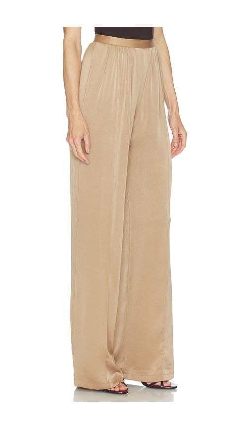 Elastic Wide Leg Pant in Beige. - size 34 (also in 36, 38) - Atlein - Modalova