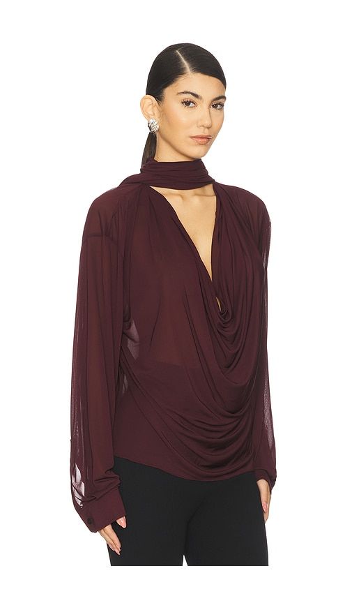 Draped Collar Blouse in . - size 34 (also in 36) - Atlein - Modalova