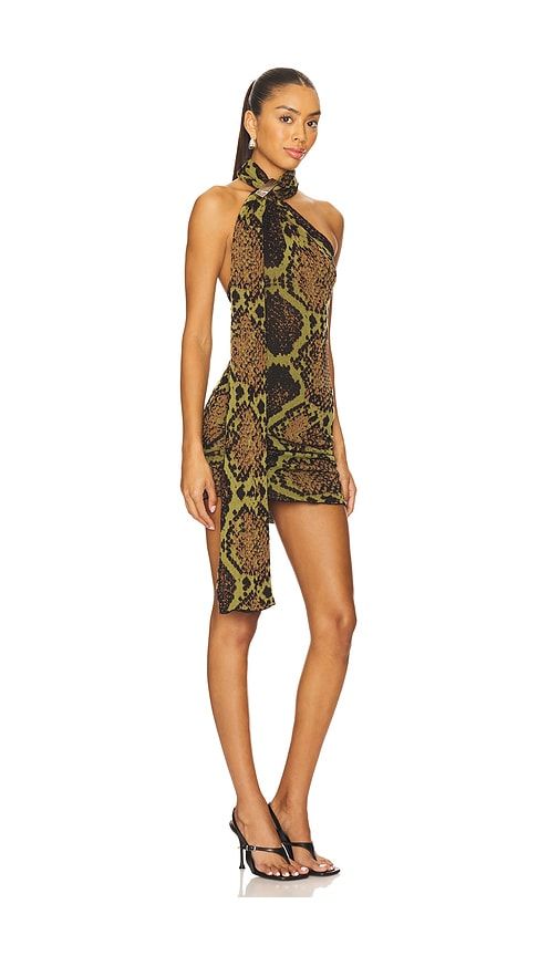 Python Sleeveless Mini Dress in Green. - size 40 (also in 42) - THE ATTICO - Modalova
