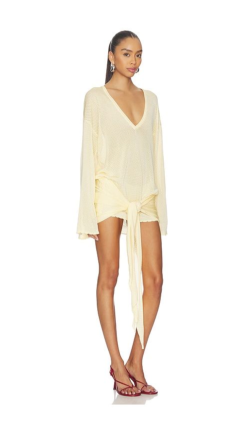 Wrap Dress in Yellow. - size 38 (also in 42) - THE ATTICO - Modalova