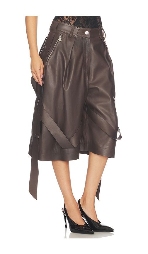 Baggy Leather Pant in Brown. - size 36 (also in 40) - THE ATTICO - Modalova