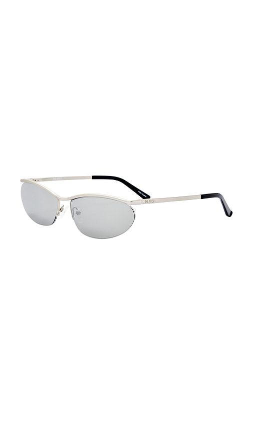 Charlotte Sunglasses in Metallic Silver - THE ATTICO - Modalova