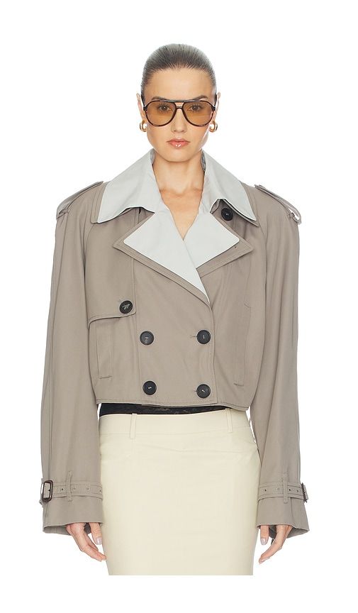 Trench Bomber Jacket in Taupe. - size 38 (also in 42) - THE ATTICO - Modalova