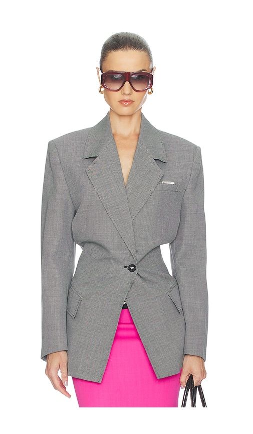 Cinched Blazer in Grey. - size 36 (also in 42) - THE ATTICO - Modalova