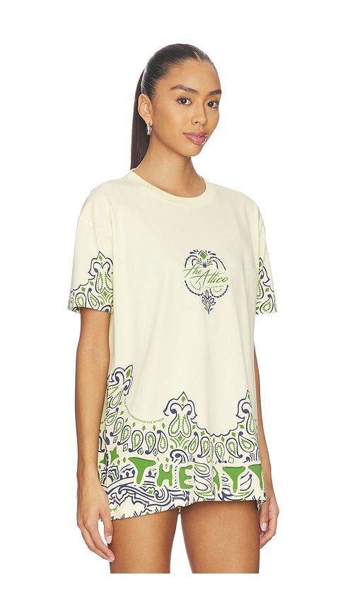 Graphic Tee in Beige,Green. - size 36 (also in 38) - THE ATTICO - Modalova