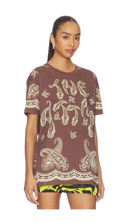 Paisley T-Shirt in Brown. - size 38 (also in 40, 42, 44) - THE ATTICO - Modalova