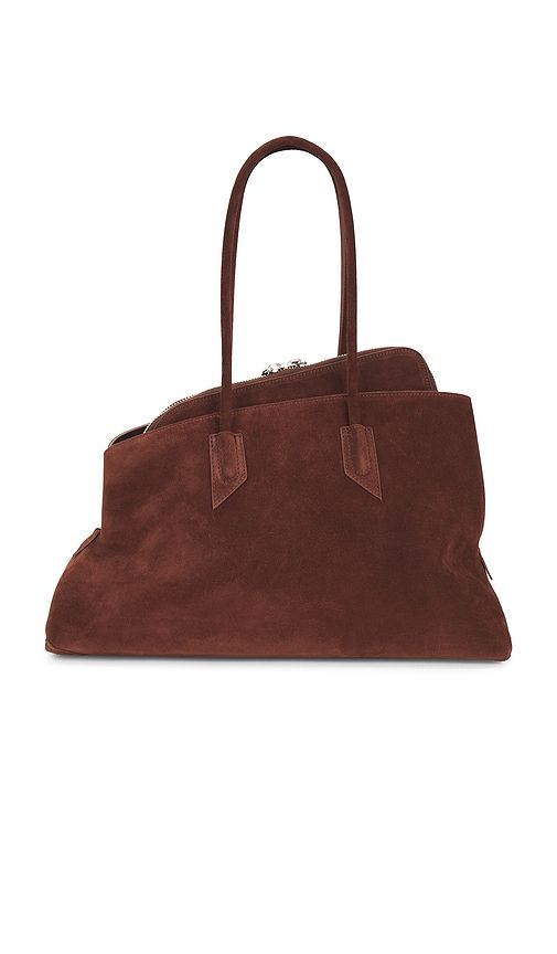 La Passeggiata Medium Top Handle Bag in Brown - THE ATTICO - Modalova