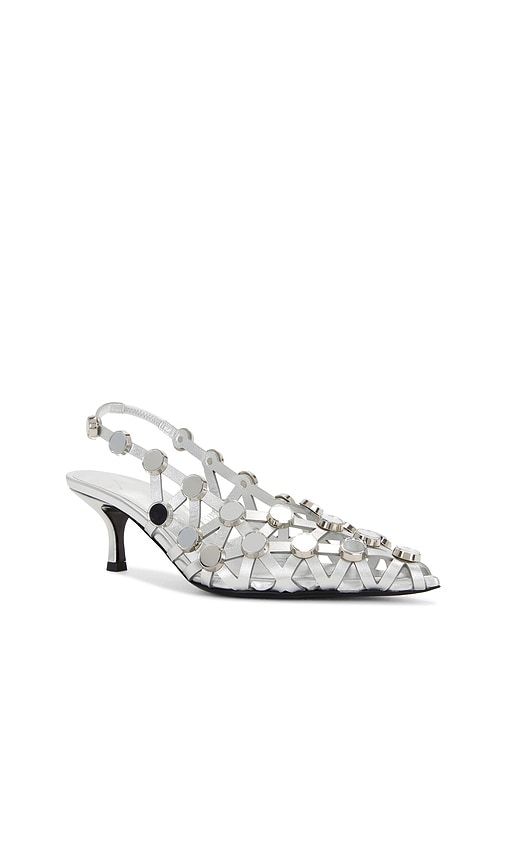 Grid 50mm Slingback in Metallic . - size 37 (also in 38, 38.5) - THE ATTICO - Modalova