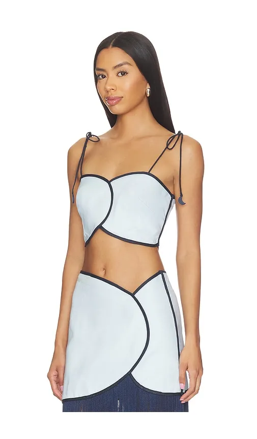Aveiro Top in Baby Blue. - size L (also in M, S, XL) - AZULU - Modalova