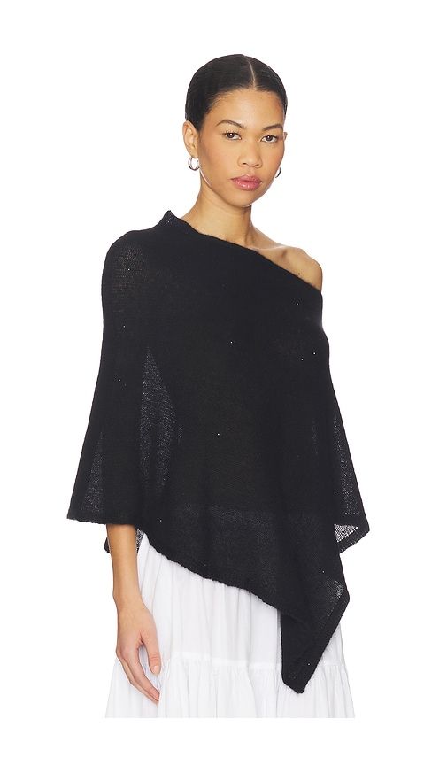 Sequin Cropped Poncho Capelet in Flint in - Autumn Cashmere - Modalova