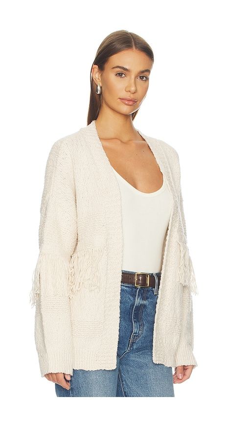 Fringe Oversized Cardigan in Neutral. - size M (also in S) - Autumn Cashmere - Modalova