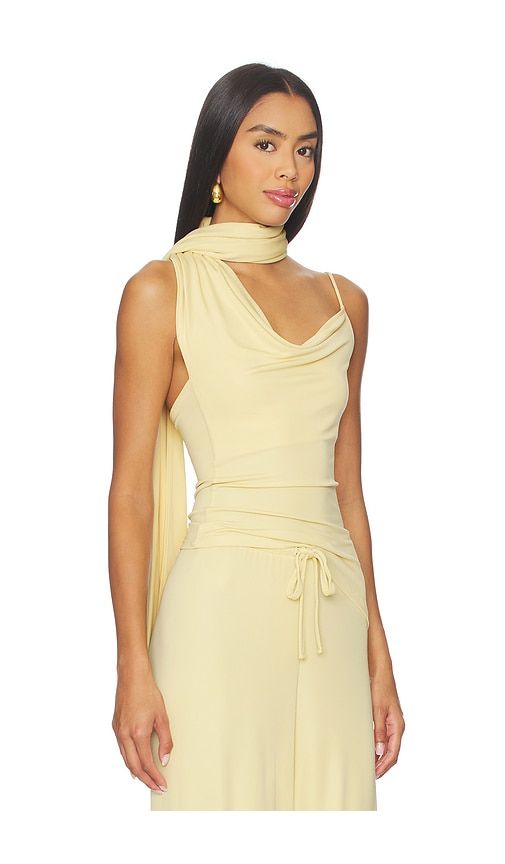 Asymmetrical Scarf Tank Top in Yellow. - size XXS (also in XS) - Aya Muse - Modalova