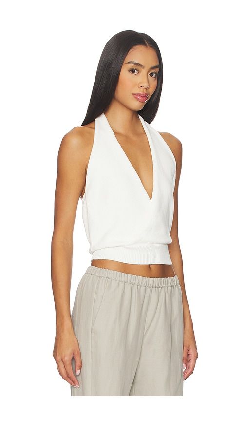Knit Halter Top in Cream. - size L (also in S) - Aya Muse - Modalova