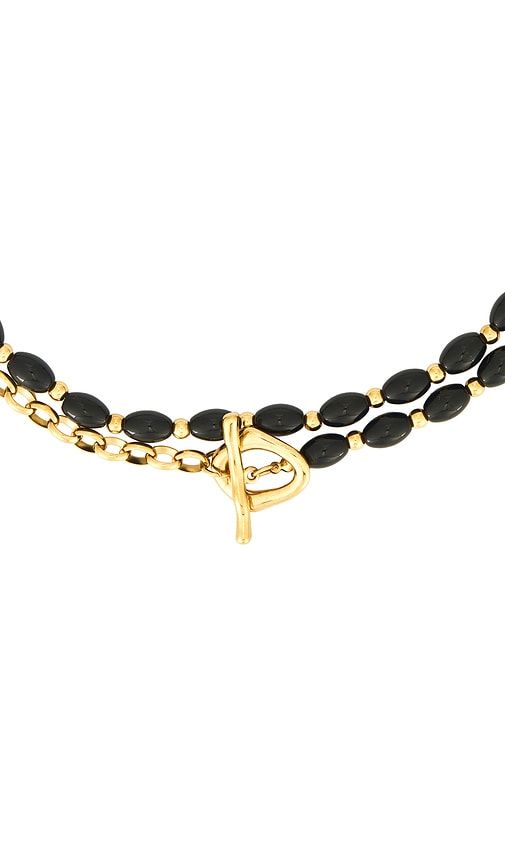 Catalina Necklace in Metallic Gold,Black - BRACHA - Modalova