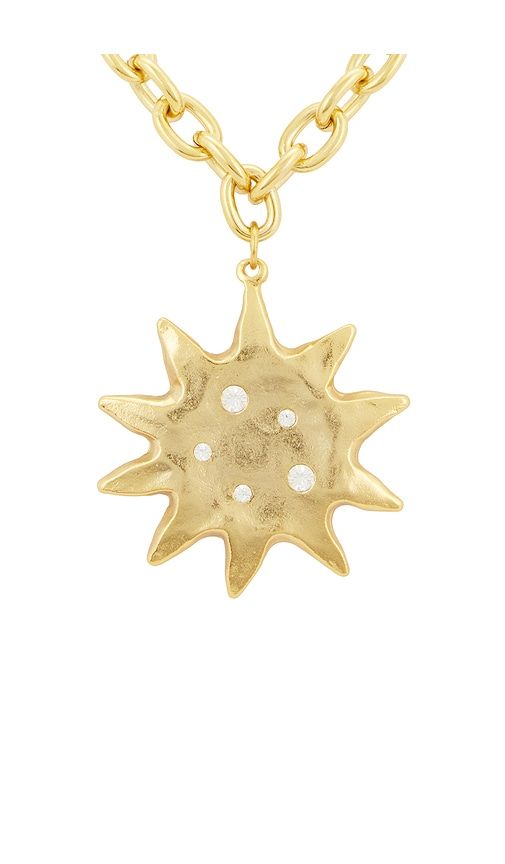 Gilded Sun Necklace in & Gold in Metallic Gold - BRACHA - Modalova