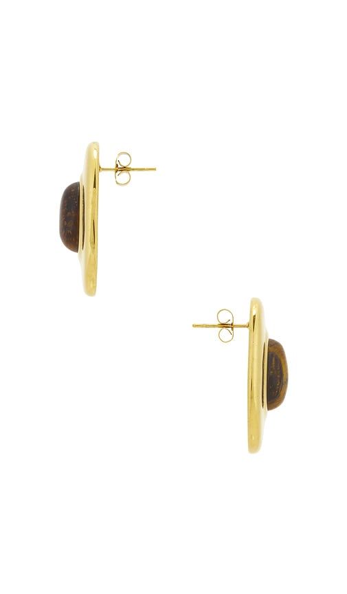 Cari Oval Earrings in Metallic Gold - BRACHA - Modalova