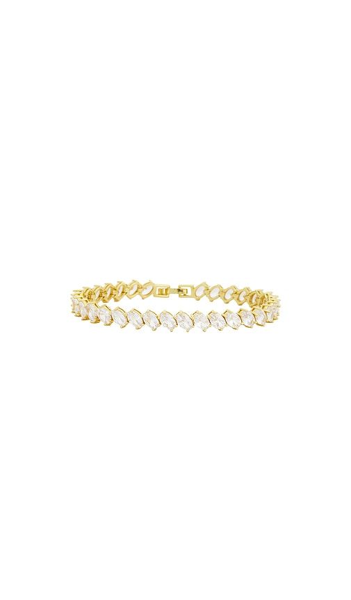Karter Tennis Bracelet in Metallic Gold - BRACHA - Modalova